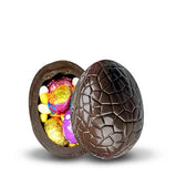 Dark chocolate Easter egg filled with mini Easter eggs
