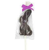 dark chocolate Easter bunny lollipop