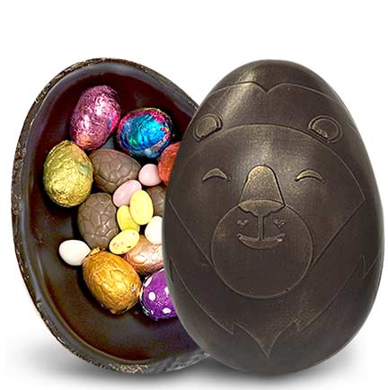 Dark Chocolate Easter egg with mini chocolate eggs