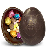 Milk chocolate Easter egg with mini chocolate eggs