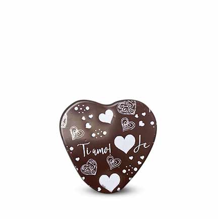 Large dark chocolate truffle heart