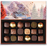 Christmas chocolate gift box, 18 pc milk & dark