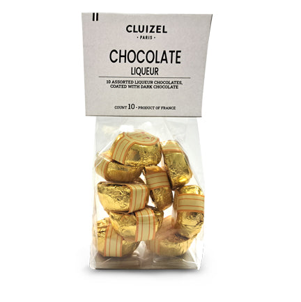Liqueur filled dark chocolate