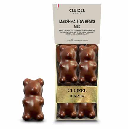 milk chocolate-covered marshmallow teddy bears