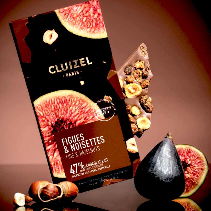 fig and hazelnut chocolate bar