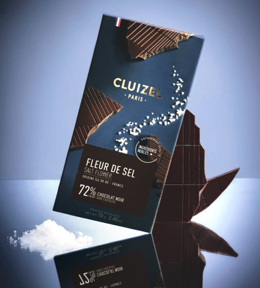 salted dark chocolate bar