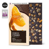 dark chocolate bar with orange