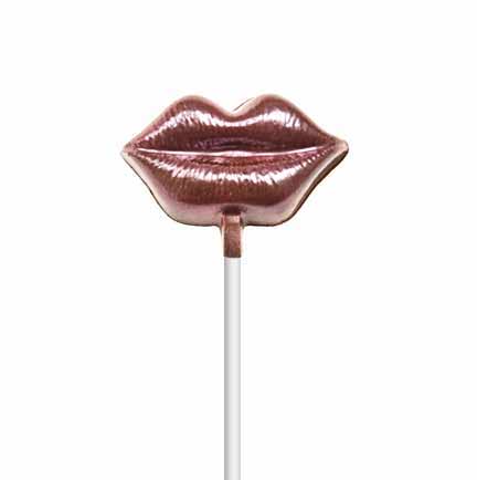 Chocolate lips lollipop