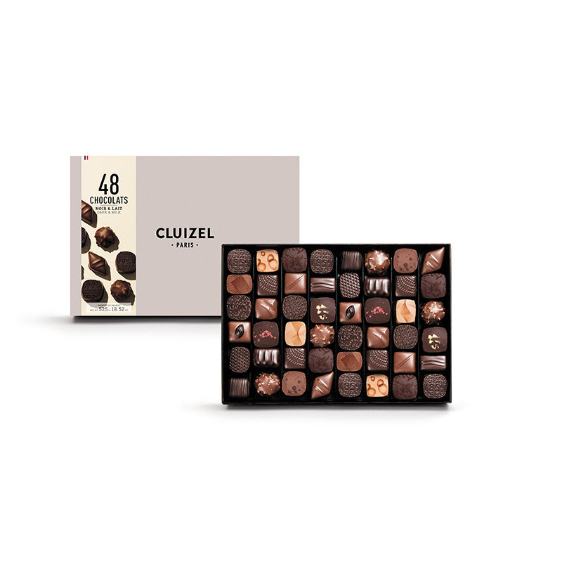 Chocolate Gift Box, 48 Milk & Dark – Chocolat Michel Cluizel