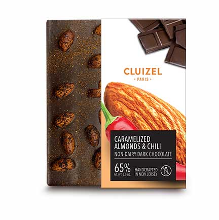 Non dairy chocolate bar, almonds