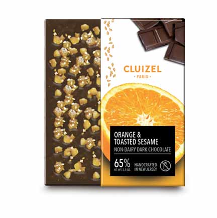 non dairy chocolate bar, orange